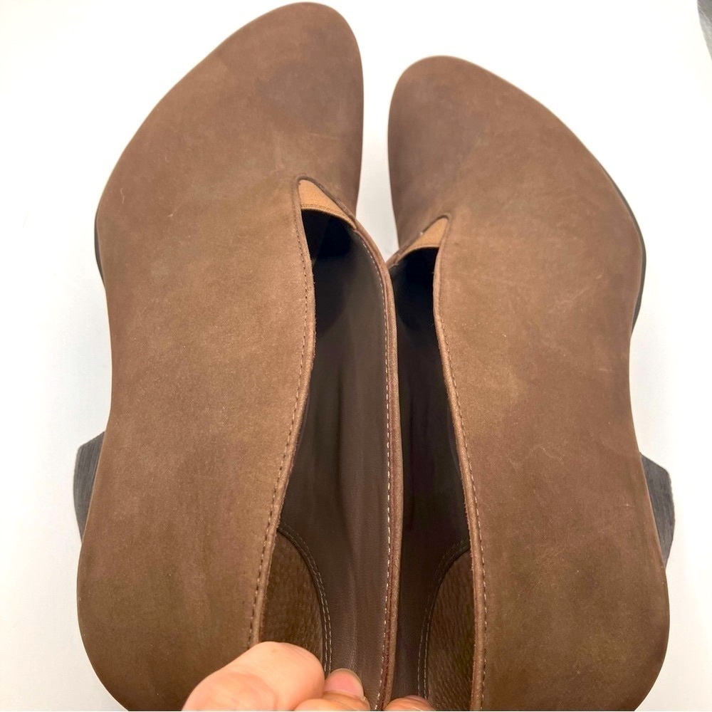 Nurture by Lamaze Akaia Brown Tan Camel suede scalloped ankle boots womens 7.5 - Picture 12 of 12